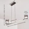 Hogana Pendelbelysning LED Rostfritt stål, 5-ljuskällor