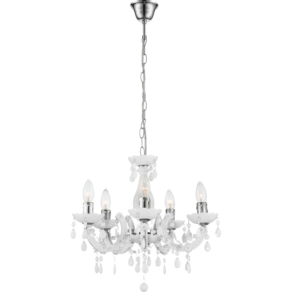 Globo Cuimbra ljuskrona Vit, 5-ljuskällor main product photo