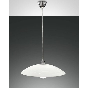 Fabas Luce KENT Pendellampa, Pendelbelysning Nickel matt, 1-ljuskällor