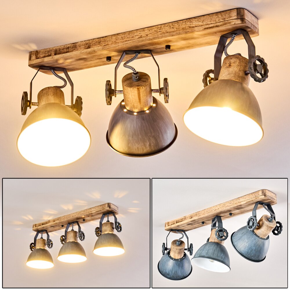 Orny Taklampa, Takstrålkastare Trä ljus, 3-ljuskällor main product photo