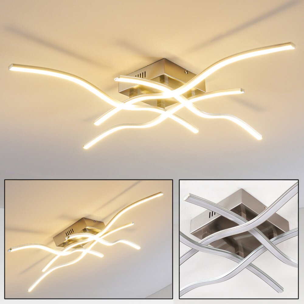 Mapleton Taklampa LED Nickel matt, 4-ljuskällor main product photo