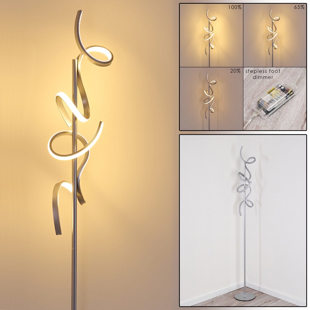 Lavaca Golvlampa LED Silver, 2-ljuskällor main product photo