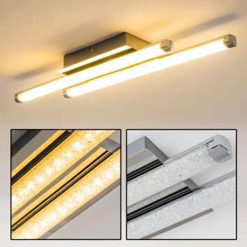 Iskut Taklampa LED Krom, 2-ljuskällor