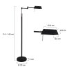 Steinhauer Mexlite Golvlampa, Golvlampa LED Svart, 1-ljuskällor