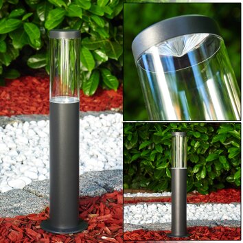 Noreaz Utomhusbelysning, Sockellampa LED Antracit, 1-ljuskällor