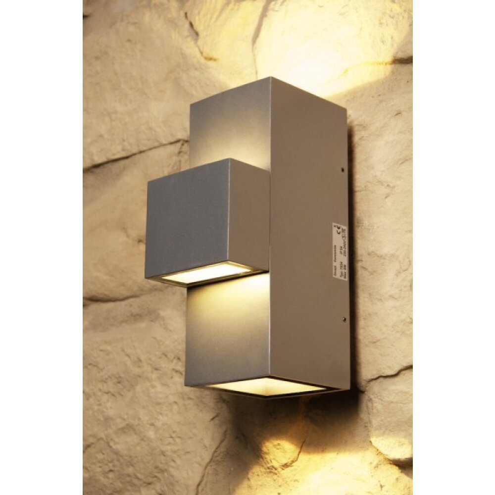 Konstsmide Lampor MONZA Vägglampa LED Rostfritt stål, 2-ljuskällor main product photo