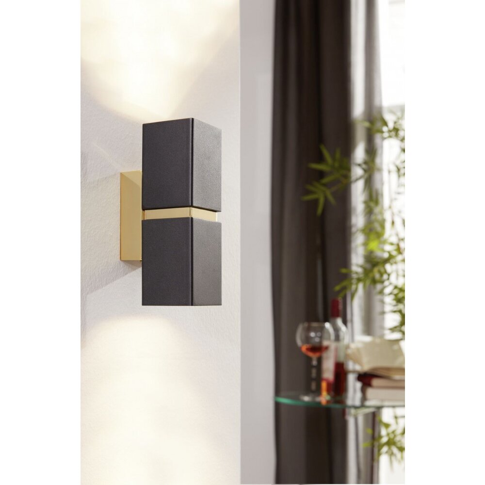 Eglo PASSA Vägglampa LED Guld, Svart, 2-ljuskällor main product photo