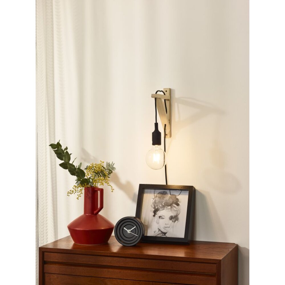 Lucide WALL Vägglampa Svart, 1-ljuskällor main product photo