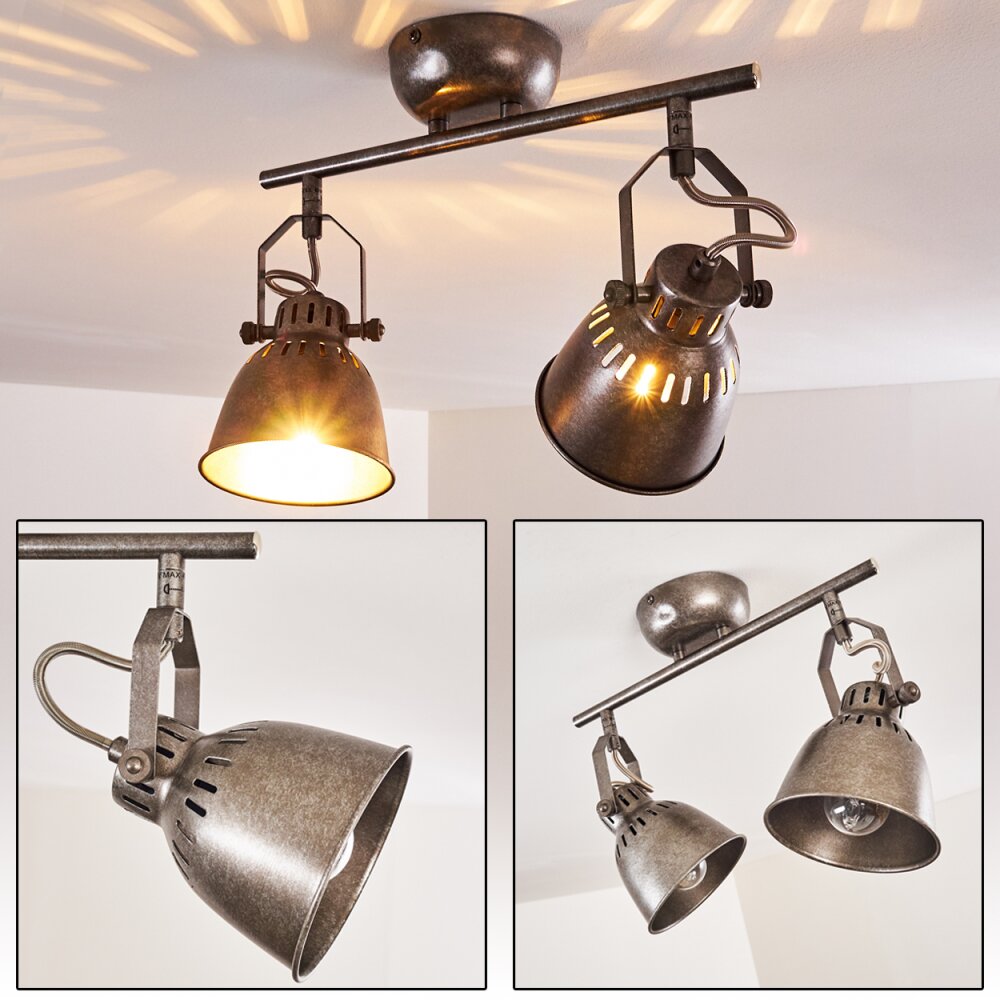 Nanlia Taklampa, Takstrålkastare Grått, Silver, 2-ljuskällor main product photo
