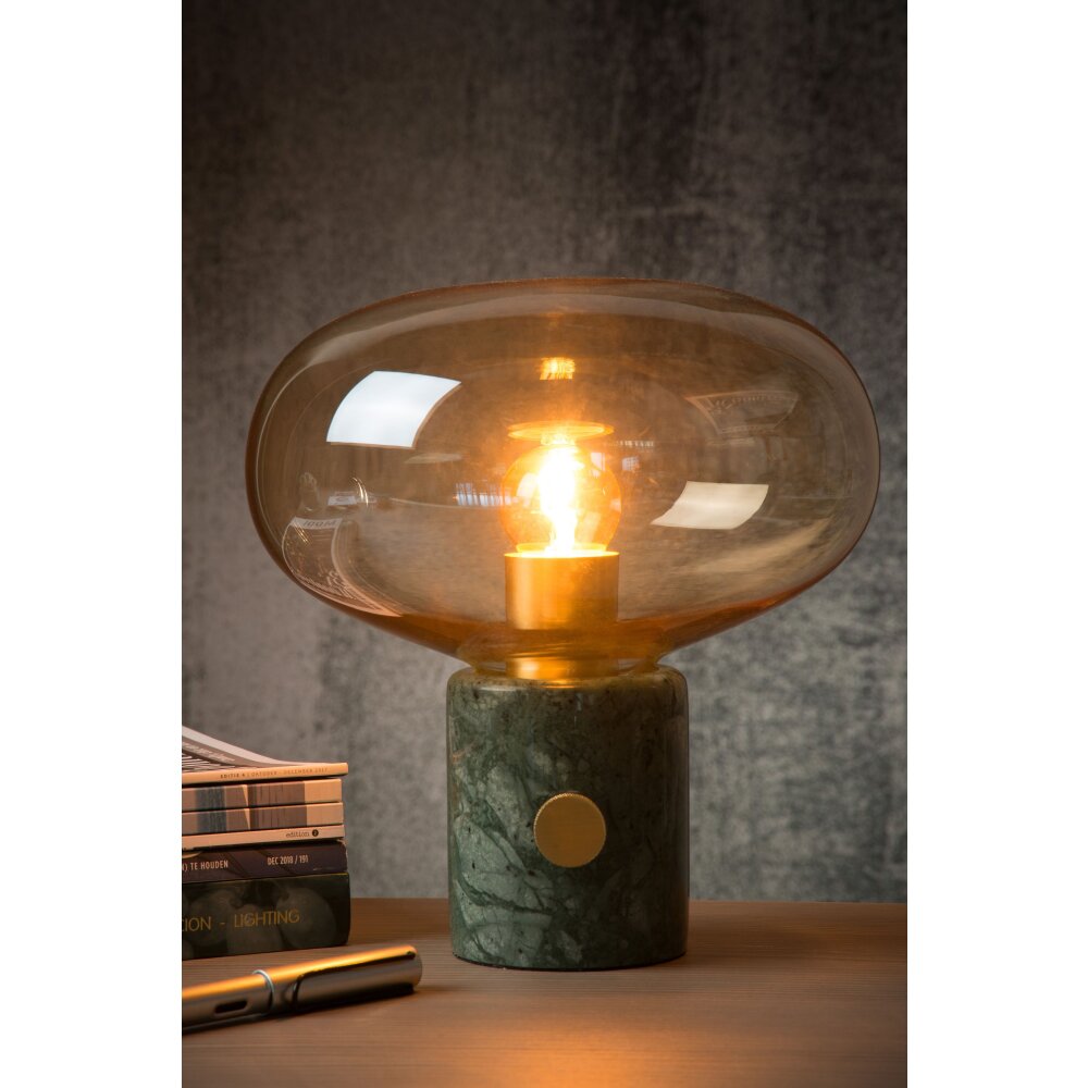 Lucide CHARLIZE Bordslampa Grön, Sten-look, 1-ljuskällor main product photo