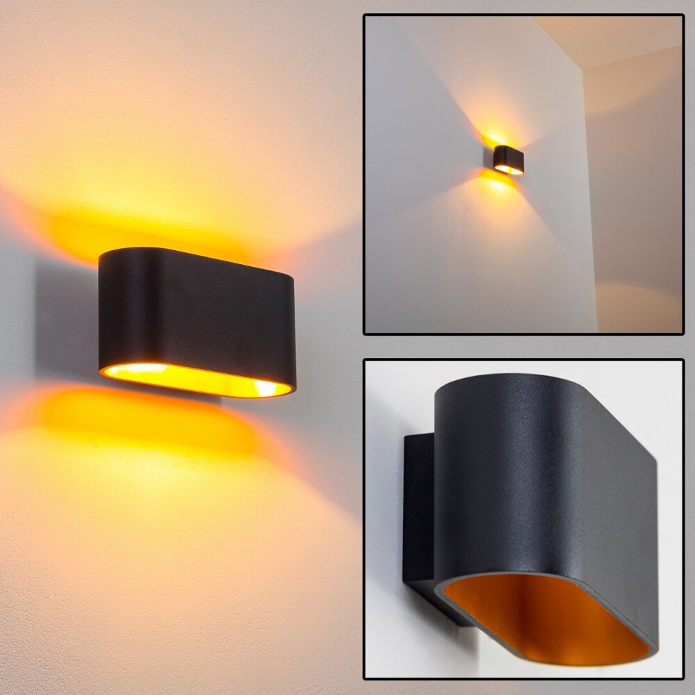 Dapp Up & Down Lampa, Vägglampa Guld, Svart, 1-ljuskällor main product photo