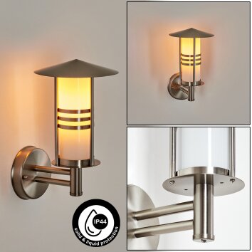 Forli vägglampa utomhus, Vägglampa Rostfritt stål, 1-ljuskällor
