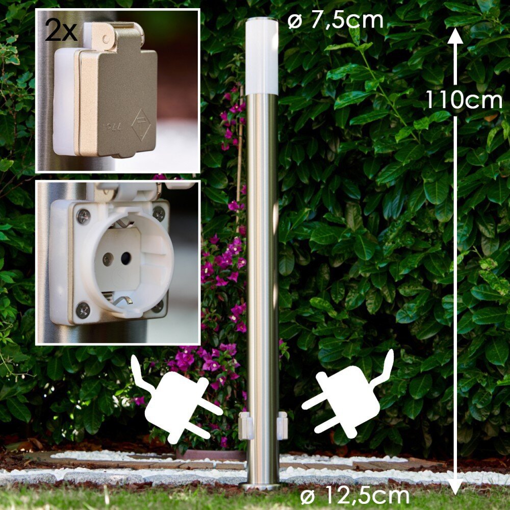 Caserta Golvlampa, gångvägslampa Rostfritt stål, 1-ljuskällor main product photo