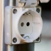 Caserta Golvlampa, gångvägslampa Färg i rostfritt stål, 1-ljuskällor