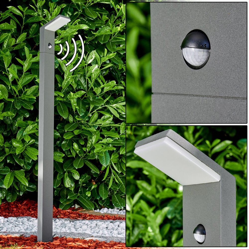 Korup gångvägslampa LED Antracit, 1-ljuskällor, Rörelsedetektor main product photo