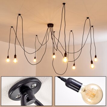 Imini Pendellampa, Pendelbelysning Svart, 8-ljuskällor