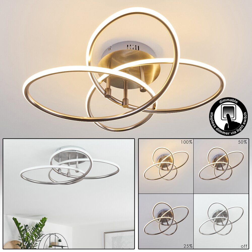 Sucre Taklampa LED Stål borstat, 4-ljuskällor main product photo
