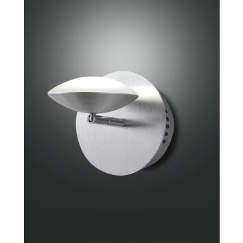Fabas Luce Hale Vägglampa LED Aluminium, Färg i rostfritt stål, 1-ljuskällor