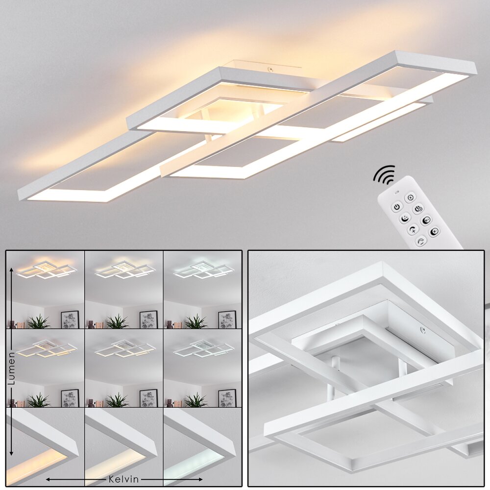 Ghana Taklampa LED Vit, 4-ljuskällor, Fjärrkontroll, Färgväxlare main product photo