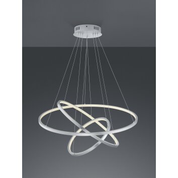 Trio Lampor Aaron Pendelbelysning LED Nickel matt, 1-ljuskällor, Fjärrkontroll, Färgväxlare