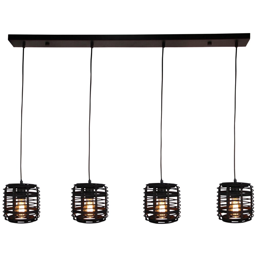 Brilliant Lampor Crosstown Pendelbelysning Trä mörkt, Svart, 4-ljuskällor main product photo