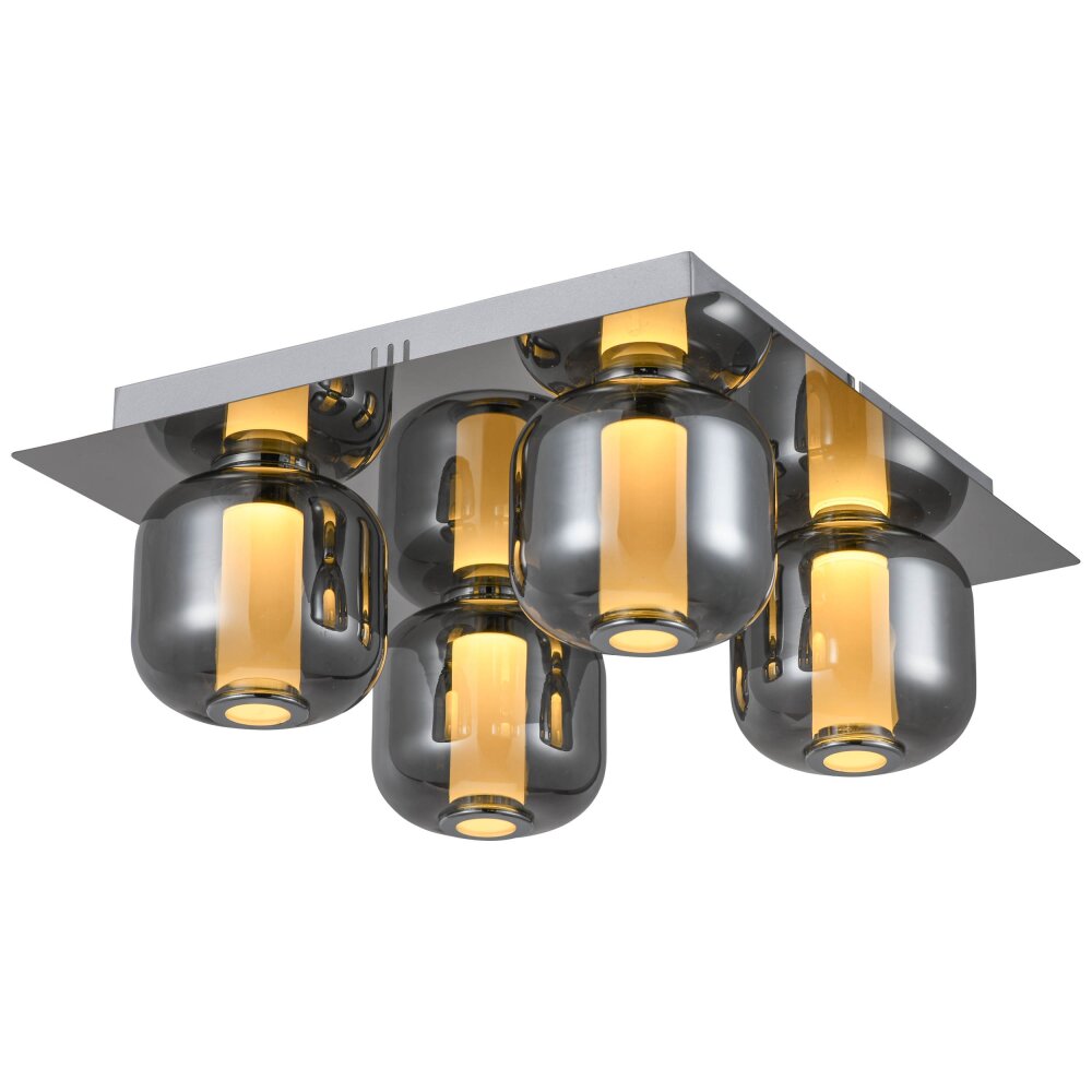 Brilliant Lampor Rafa Taklampa LED Krom, 4-ljuskällor main product photo
