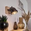 Herford Vägglampa Trä ljus, Kopparfärg, 1-ljuskällor