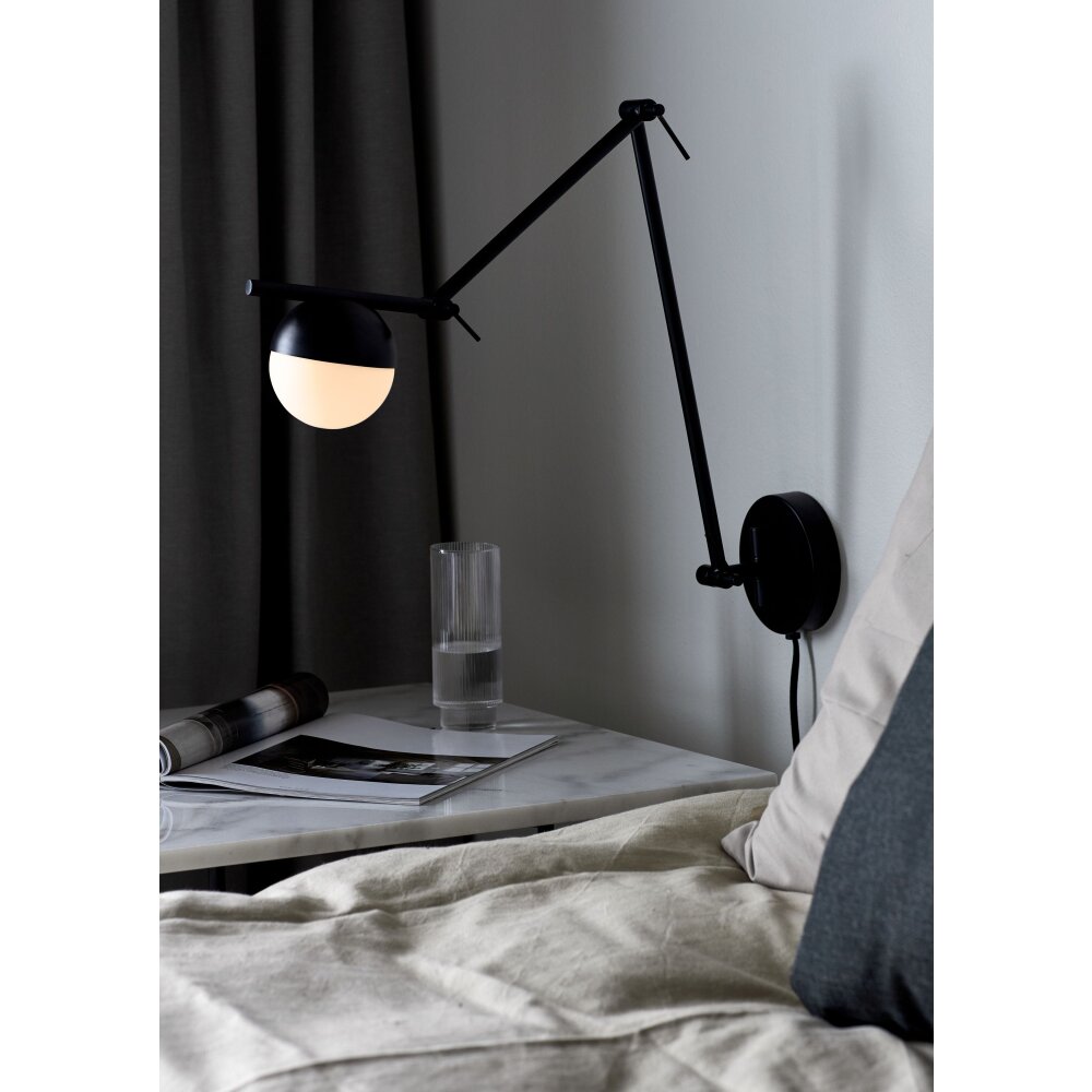 Nordlux CONTINA Vägglampa Svart, 1-ljuskällor main product photo