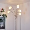 Alsen Golvlampa, Golvlampa, Båglampor Nickel matt, 5-ljuskällor, Tyg-lampskärm