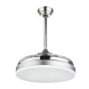 Globo CABRERA Taklampa, Takfläkt med belysning LED Nickel matt, 1-ljuskällor, Fjärrkontroll