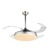 Globo CABRERA Taklampa, Takfläkt med belysning LED Nickel matt, 1-ljuskällor, Fjärrkontroll