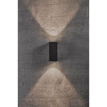 Nordlux ASBOL Utomhusbelysning, vägglampa utomhus LED Svart, 2-ljuskällor