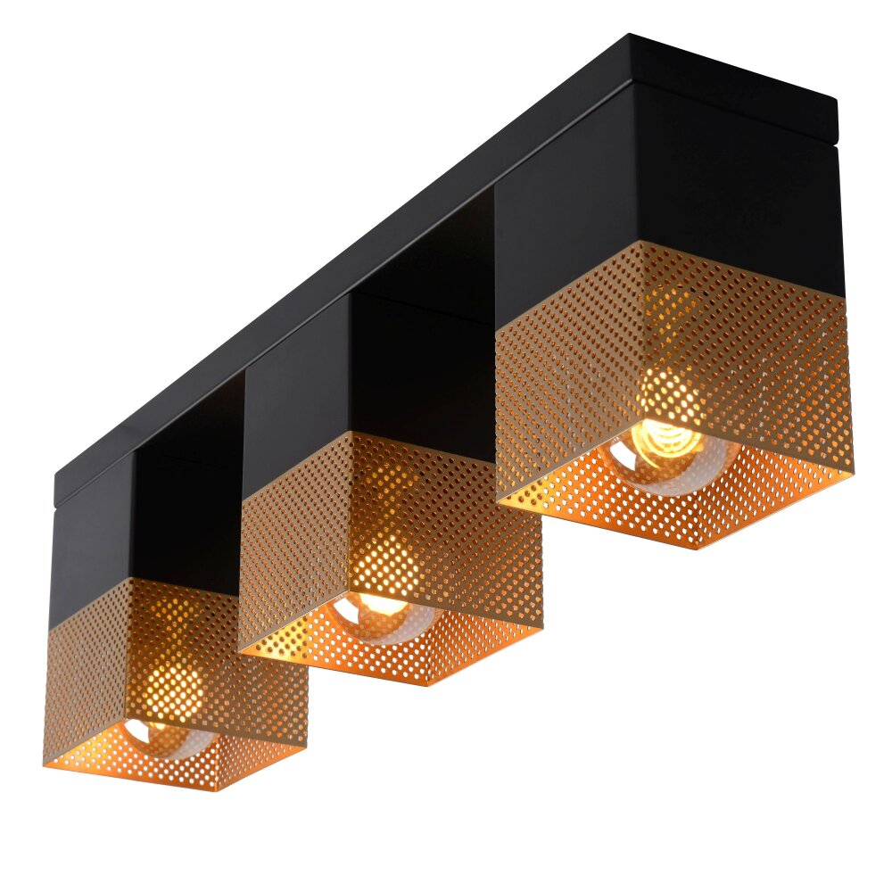 Lucide RENATE Taklampa Svart, 3-ljuskällor main product photo