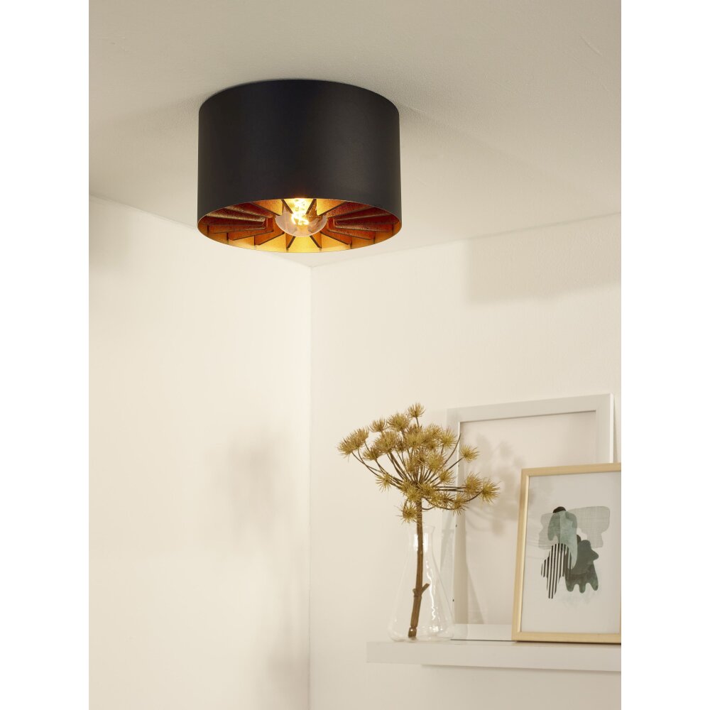 Lucide ZIDANE Taklampa Svart, 1-ljuskällor main product photo