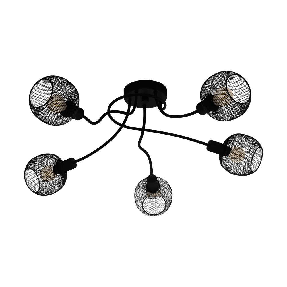 Eglo Lampor WRINGTON Taklampa Svart, 5-ljuskällor main product photo