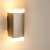 Tibor vägglampa utomhus, Vägglampa LED Färg i rostfritt stål, 2-ljuskällor