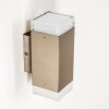 Tibor vägglampa utomhus, Vägglampa LED Färg i rostfritt stål, 2-ljuskällor
