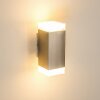 Tibor vägglampa utomhus, Vägglampa LED Färg i rostfritt stål, 2-ljuskällor