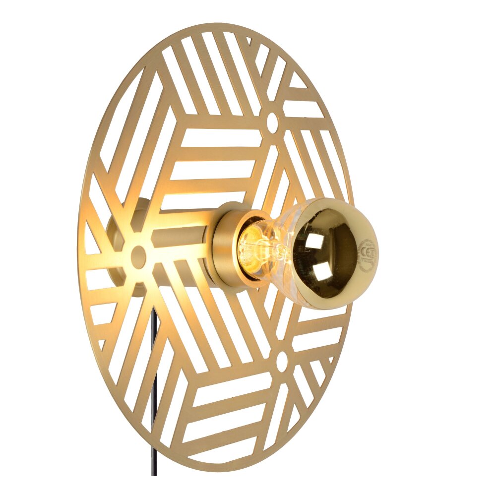 Lucide OLENNA Vägglampa Guld, Mässing, 1-ljuskällor main product photo