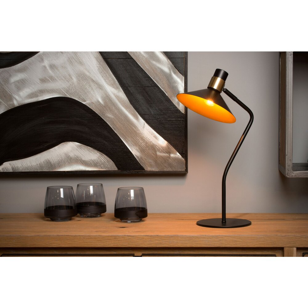 Lucide PEPIJN Bordslampa Svart, 1-ljuskällor main product photo