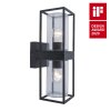 Lutec Lampor Flair vägglampa utomhus, Vägglampa Antracit, 2-ljuskällor