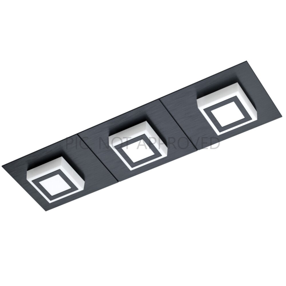 Eglo MASIANO Taklampa LED Svart, 3-ljuskällor main product photo