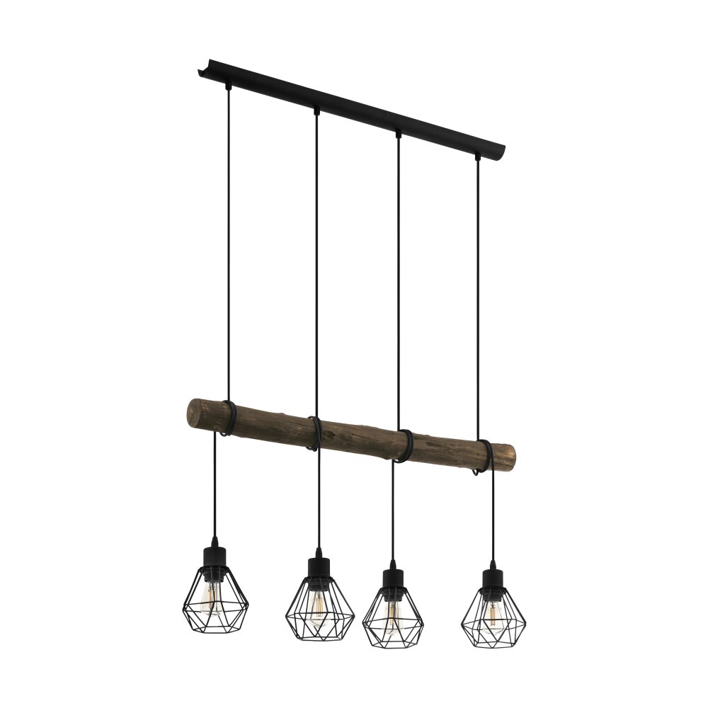Eglo Lampor HORNINGTOPS Pendellampa cremefärgad, Svart, 4-ljuskällor main product photo