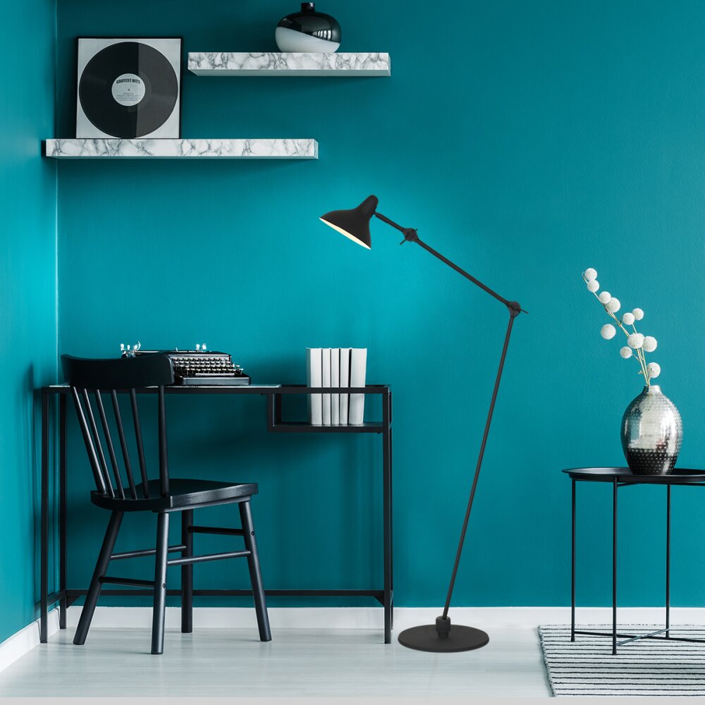Steinhauer Kasket Golvlampa, Läslampa Svart, Vit, 1-ljuskällor main product photo
