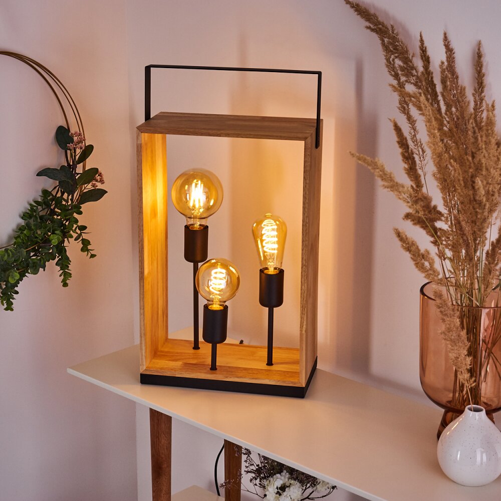 Kabimoi Bordslampa Trä ljus, 3-ljuskällor main product photo