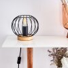 Refresco Bordslampa Trä mörkt, Svart, 1-ljuskällor