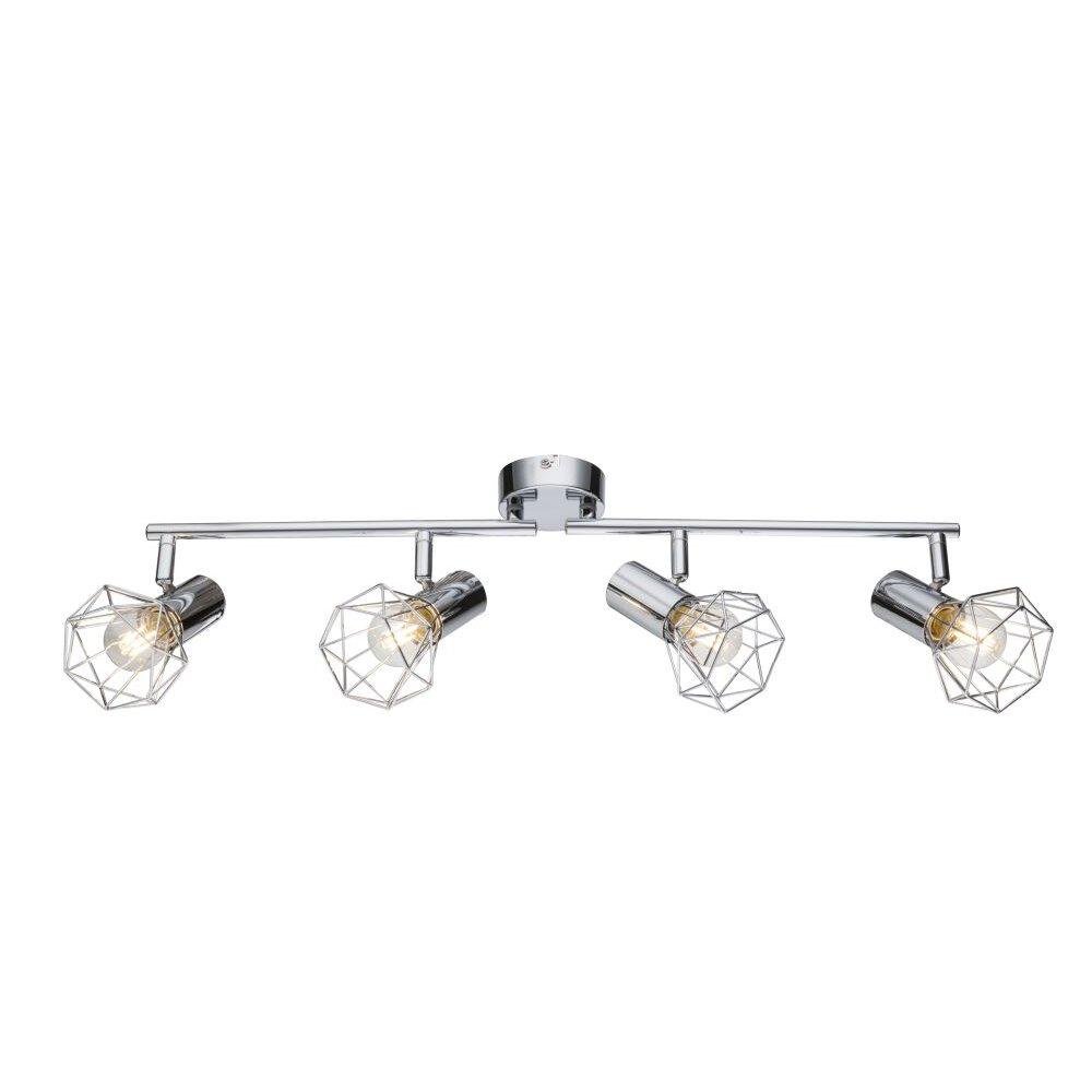 Globo chrom Taklampa, Takstrålkastare Krom, 4-ljuskällor main product photo