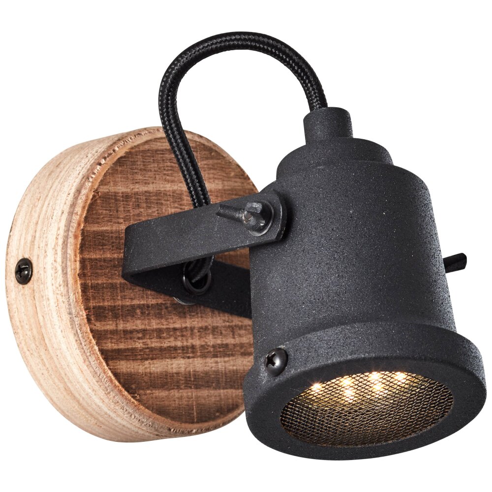 Brilliant Lampor Inge Väggspotlight Trä mörkt, 1-ljuskällor main product photo