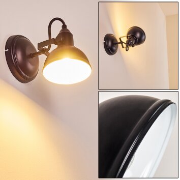 Tina Taklampa, Takstrålkastare, Vägglampa, Väggspotlight Svart, 1-ljuskällor