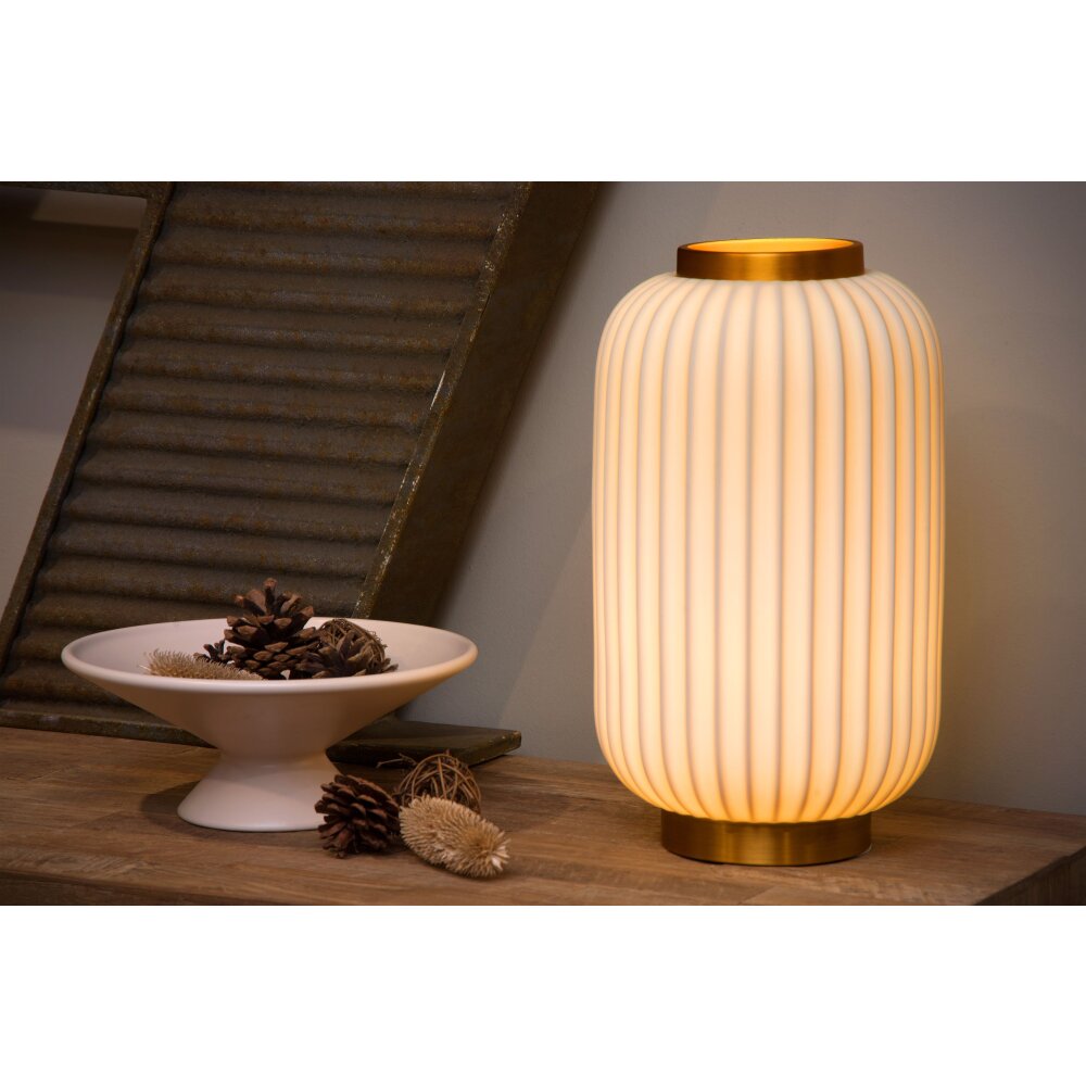 Lucide GOSSE Bordslampa Guld, Vit, 1-ljuskällor main product photo